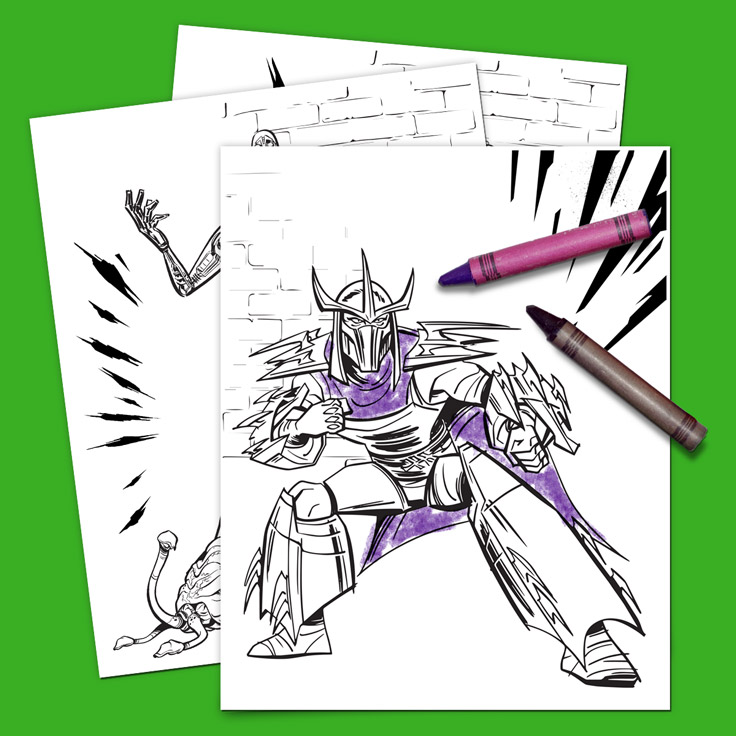 Teenage Mutant Ninja Turtles Villains Coloring Pack