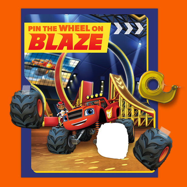 Pin the Wheel on Blaze Game