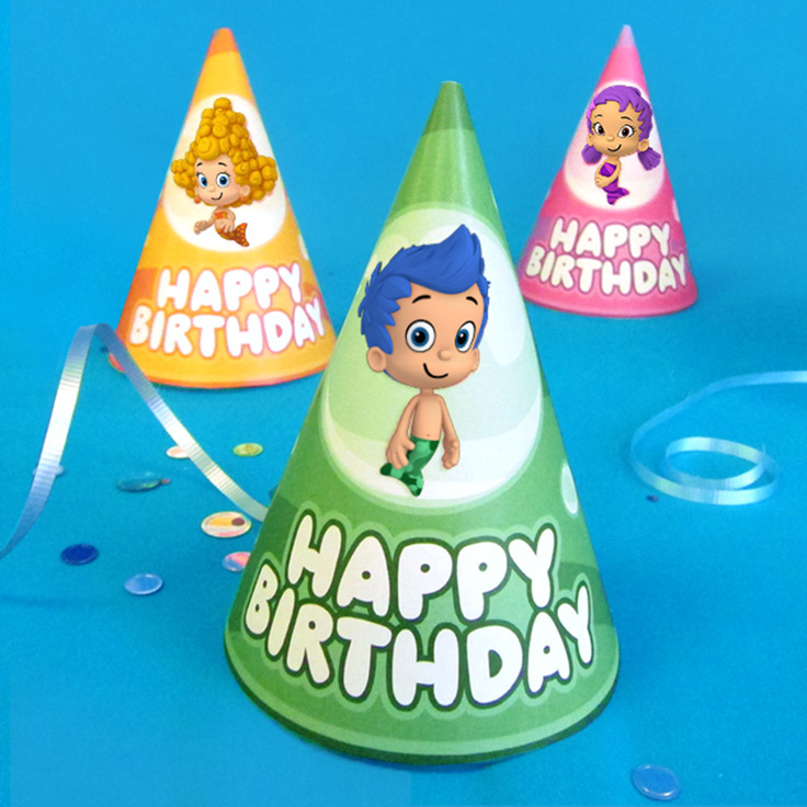 Bubble Guppies Birthday Party Hats