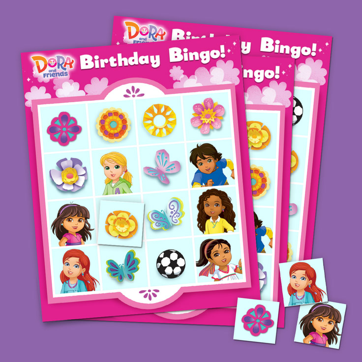 Dora and Friends Birthday Bingo Game