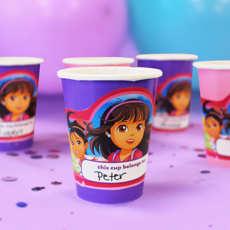Dora and Friends Birthday Party Cup Wrappers
