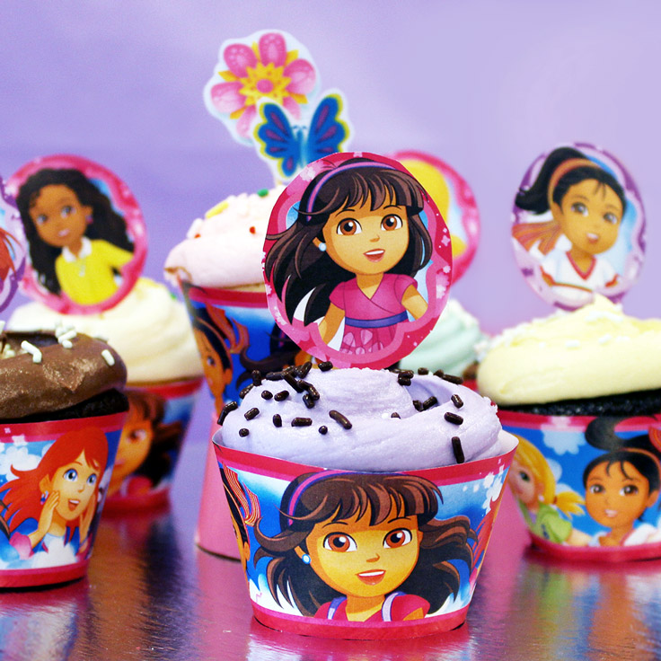 Dora and Friends Fiesta Cupcake Toppers
