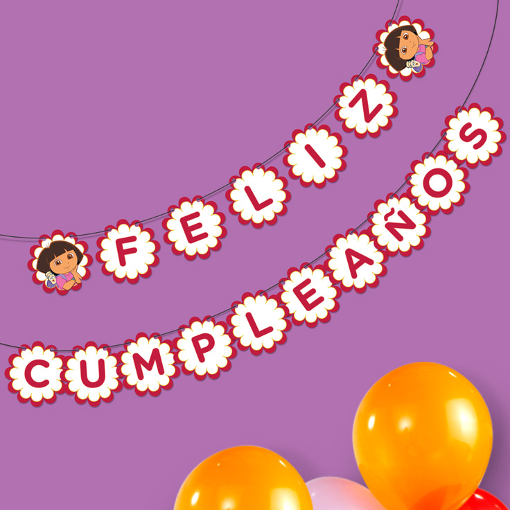 Dora the Explorer Happy Birthday Banner