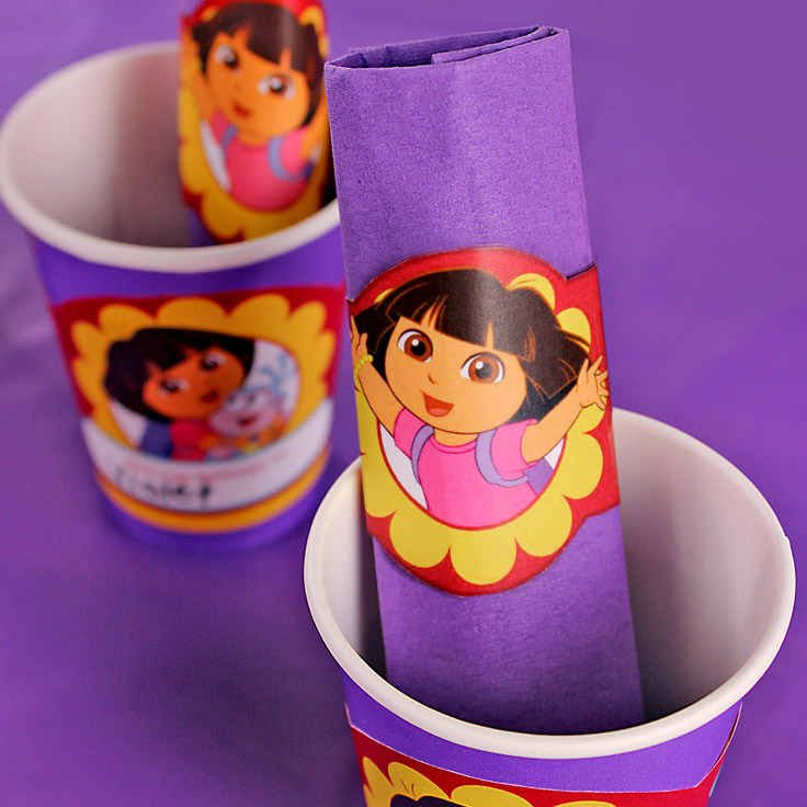 Dora the Explorer Birthday Party Napkin Rings