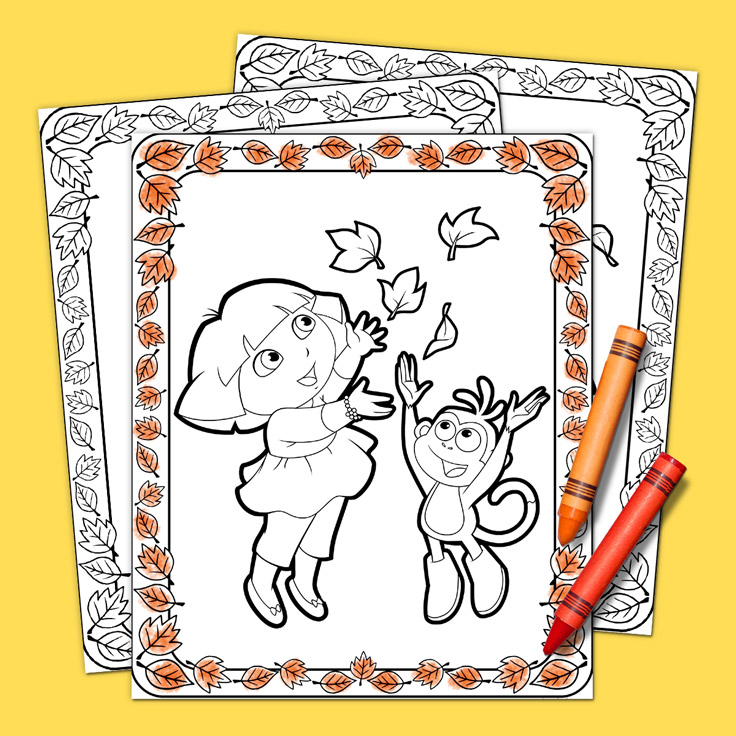 Dora the Explorer Thanksgiving Coloring Pack