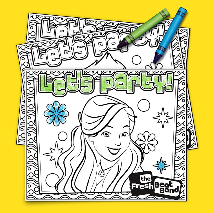 “Let’s Party!” Fresh Beat Band Party Placemats