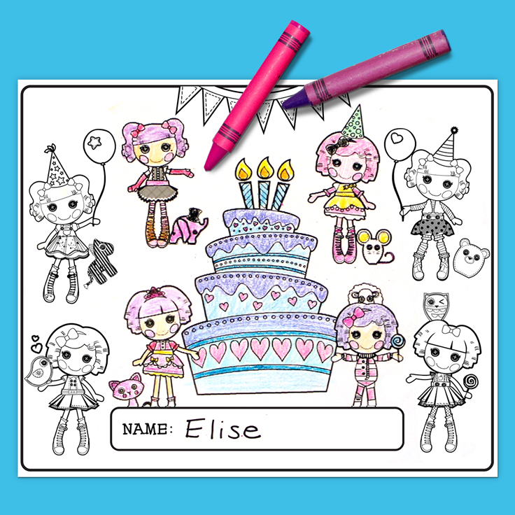 Lalaloopsy Birthday Party Placemat