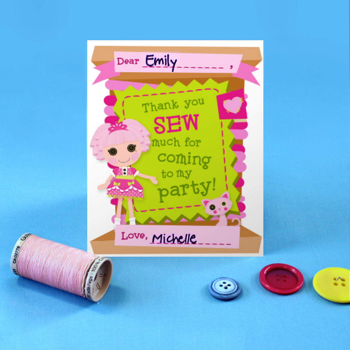 Lalaloopsy Party Thank You Notes