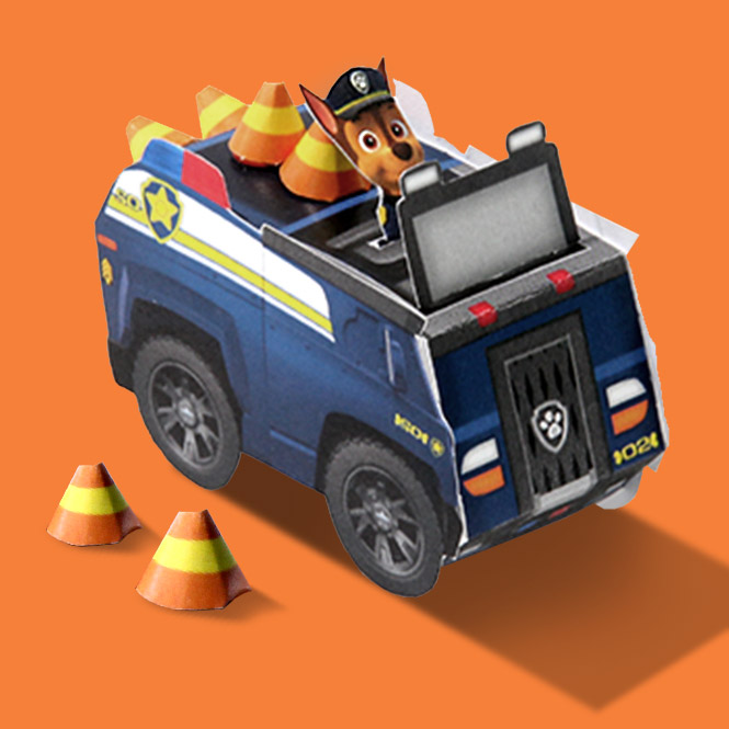 Chase Paper Vehicle Toy Craft