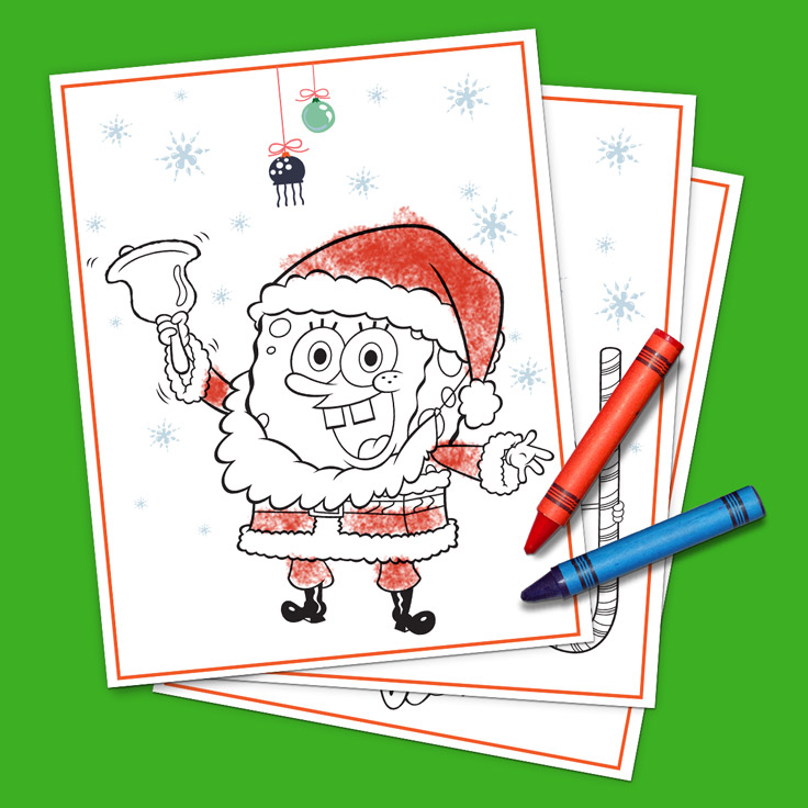 SpongeBob SantaPants Happy Holidays Coloring Pack