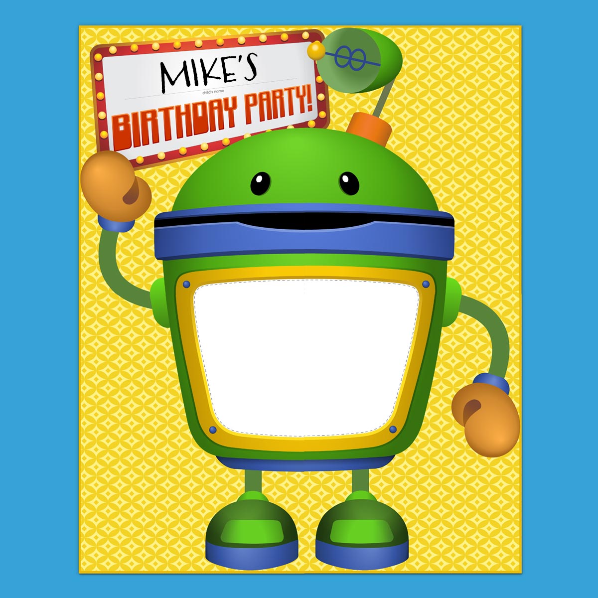 Team Umizoomi Bot Party Poster