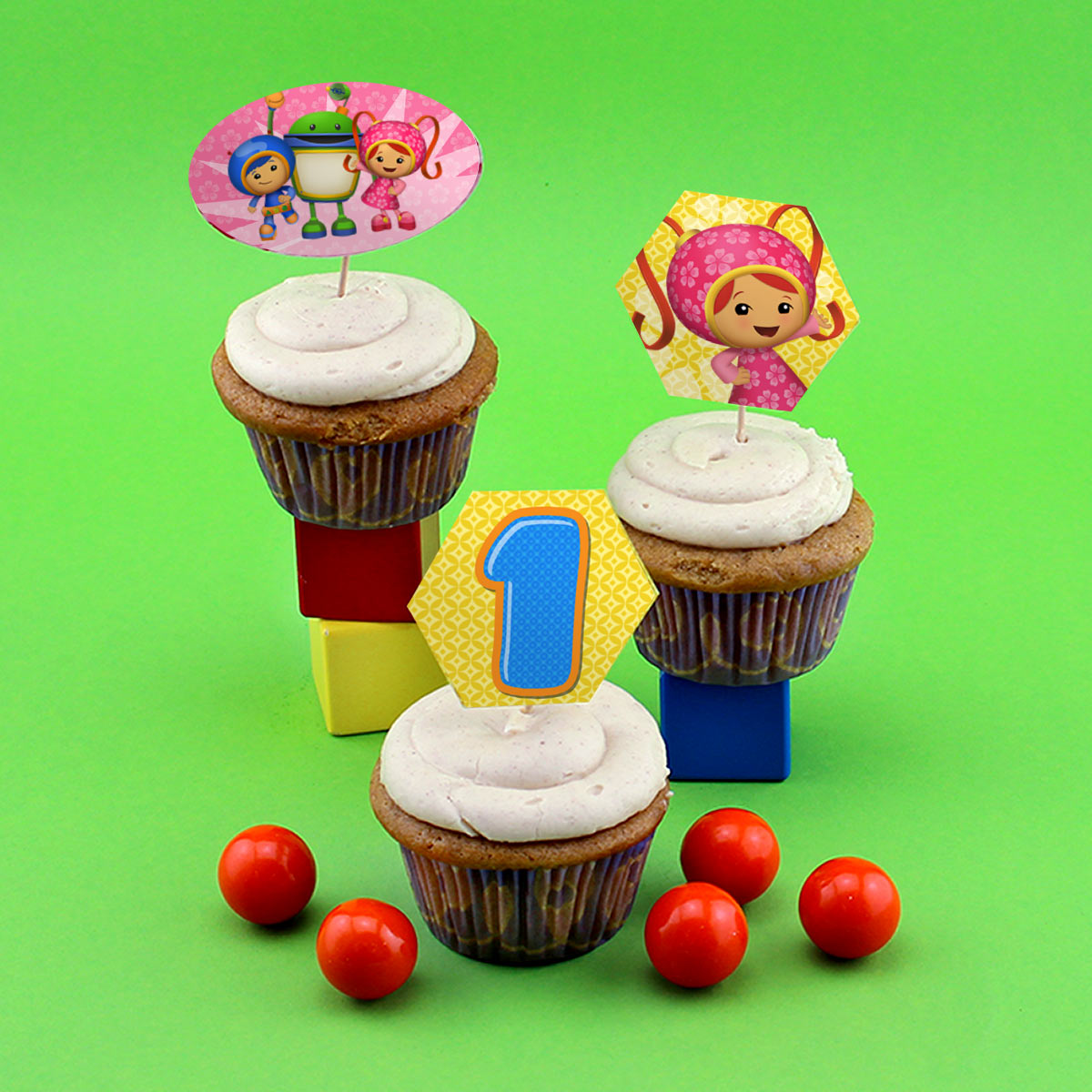 Team Umizoomi Cupcake Toppers