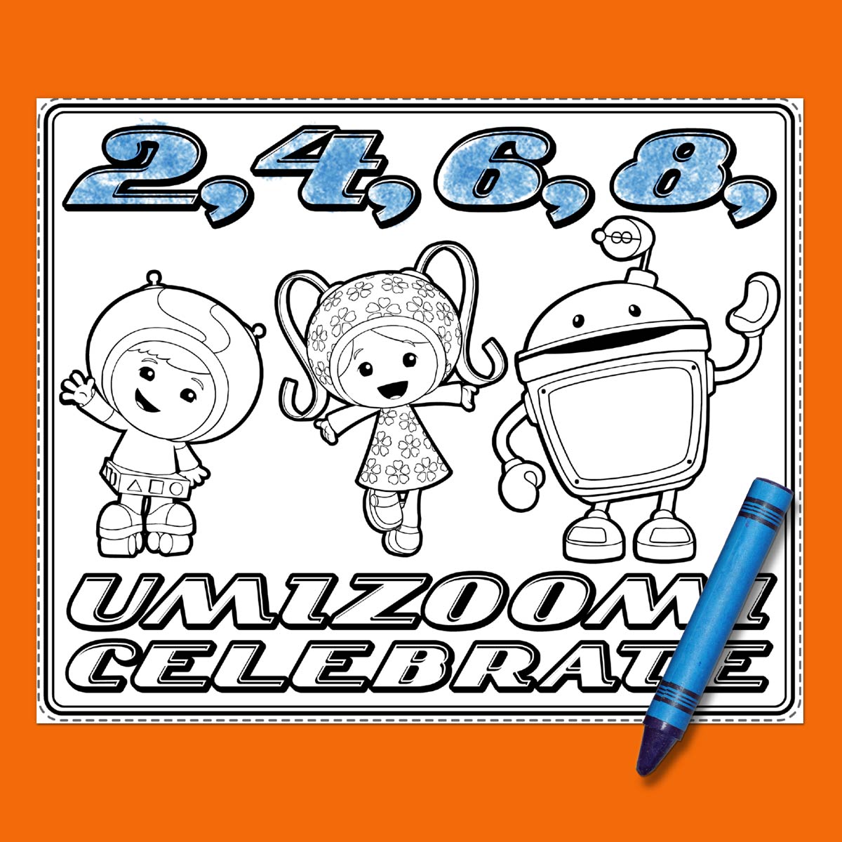 Team Umizoomi Birthday Party Placemats