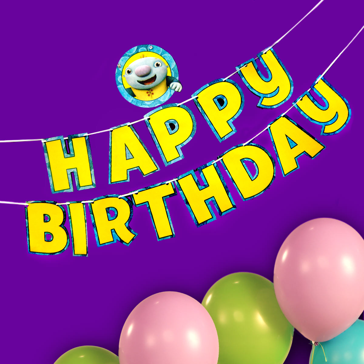 Wallykazam Birthday Banner