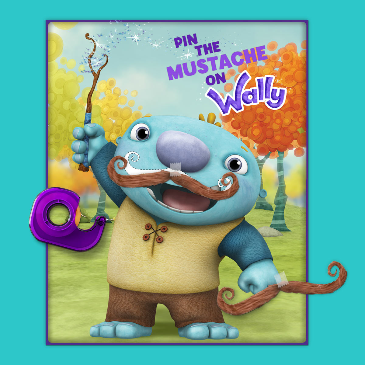 Pin the Mustache on Wally Game