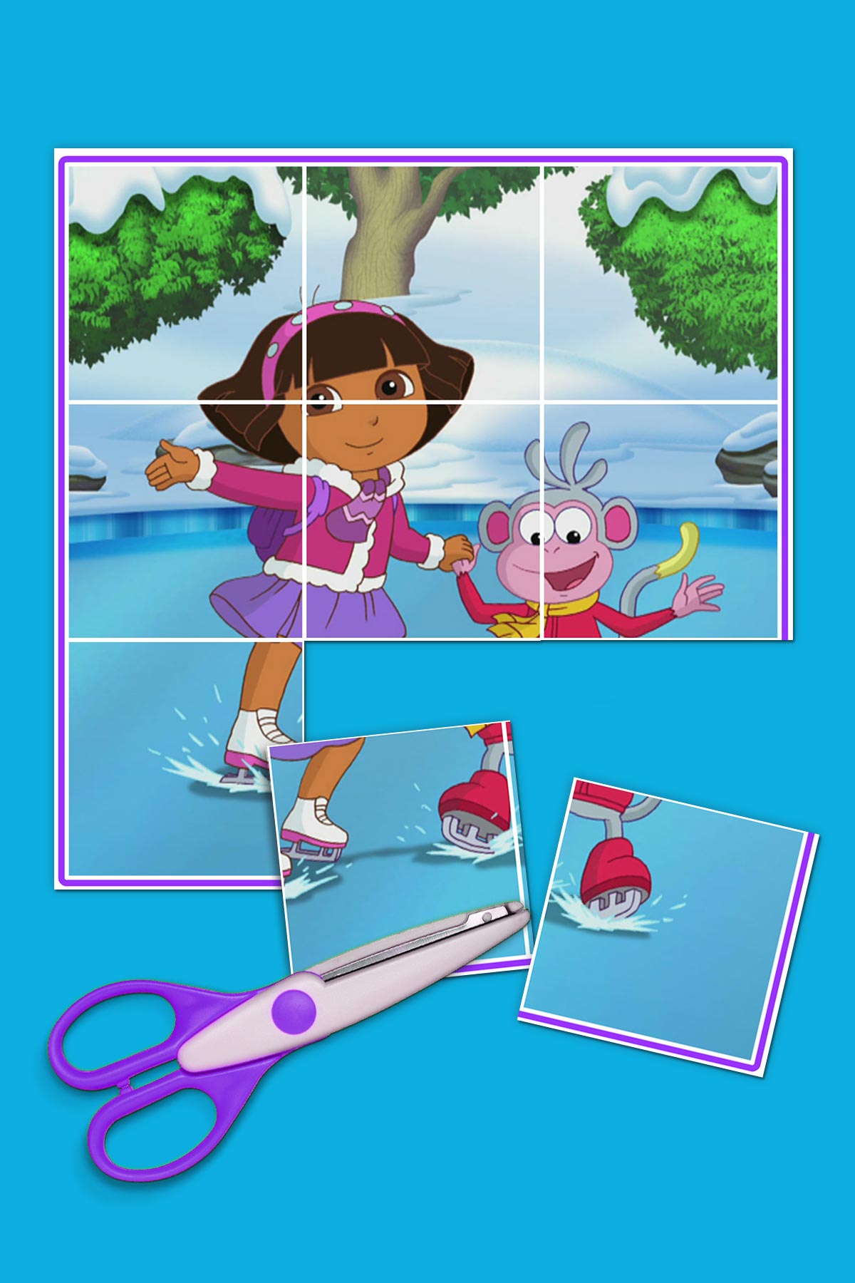 Dora and Boots Ice Skating Puzzle