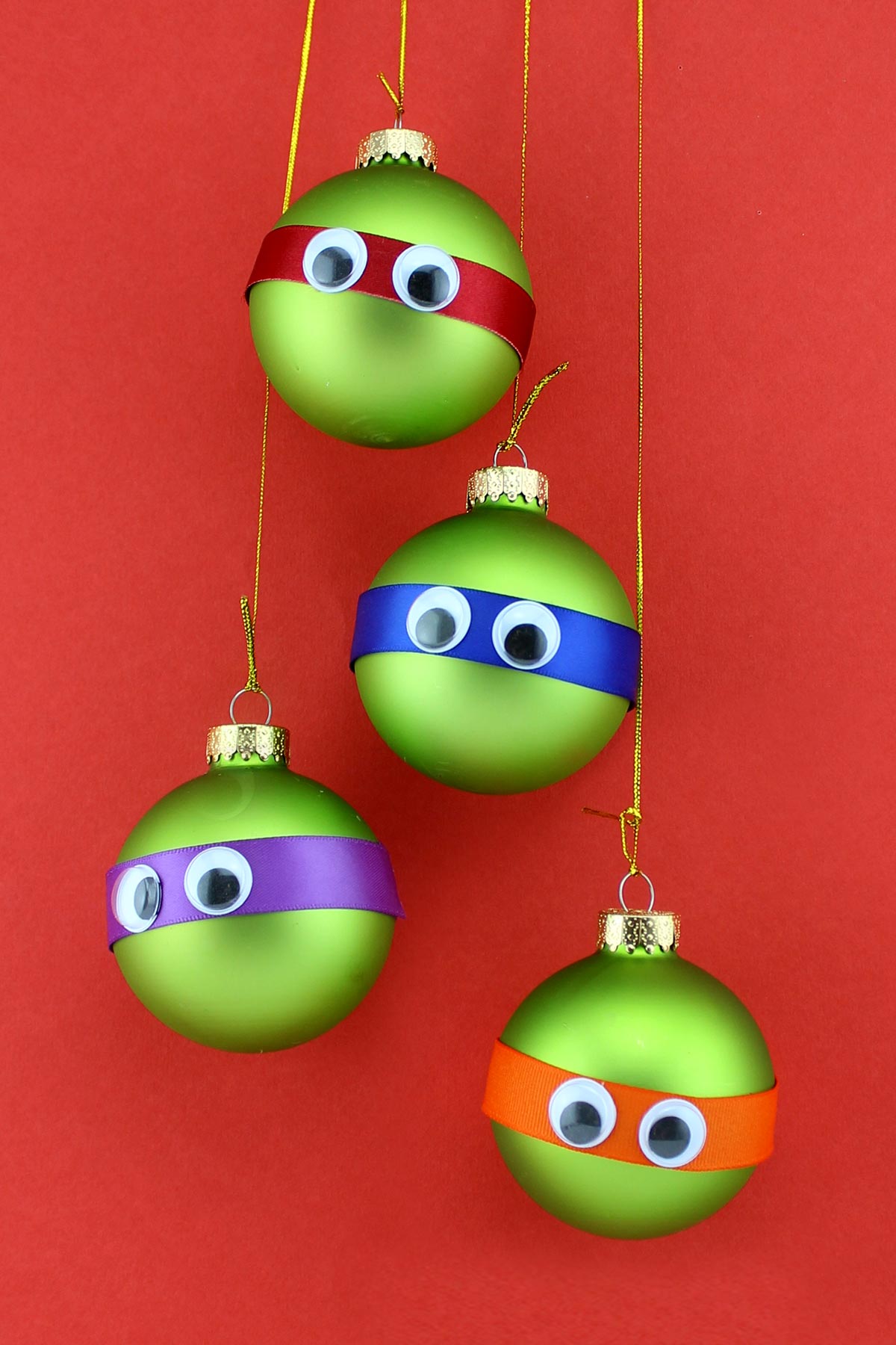 Teenage Mutant Ninja Turtle Googly-eyed Ornaments