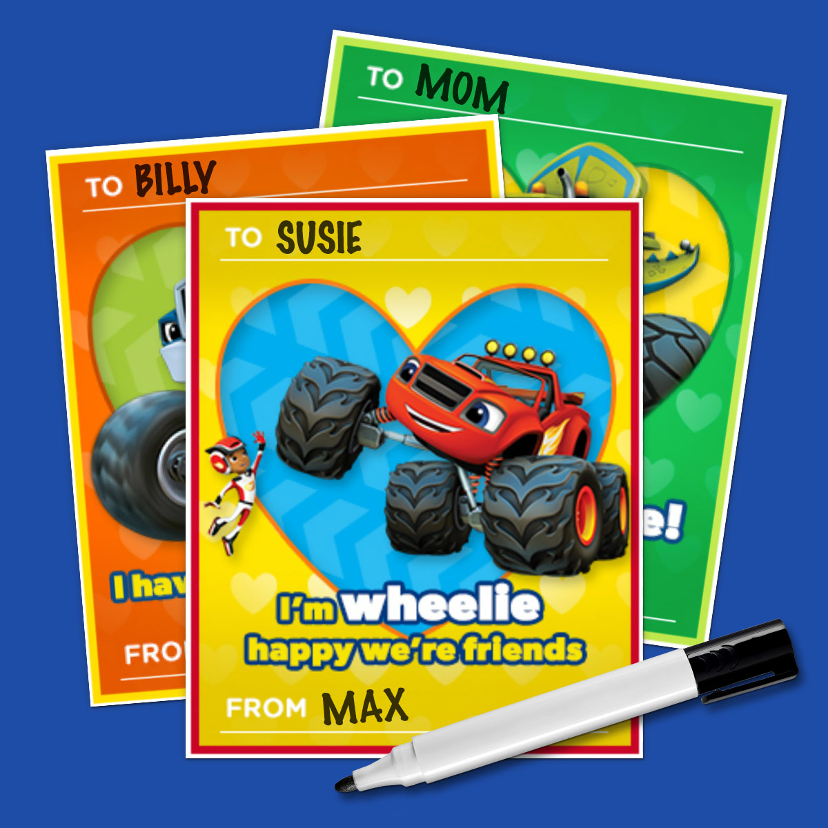 Blaze and the Monster Machines Valentines