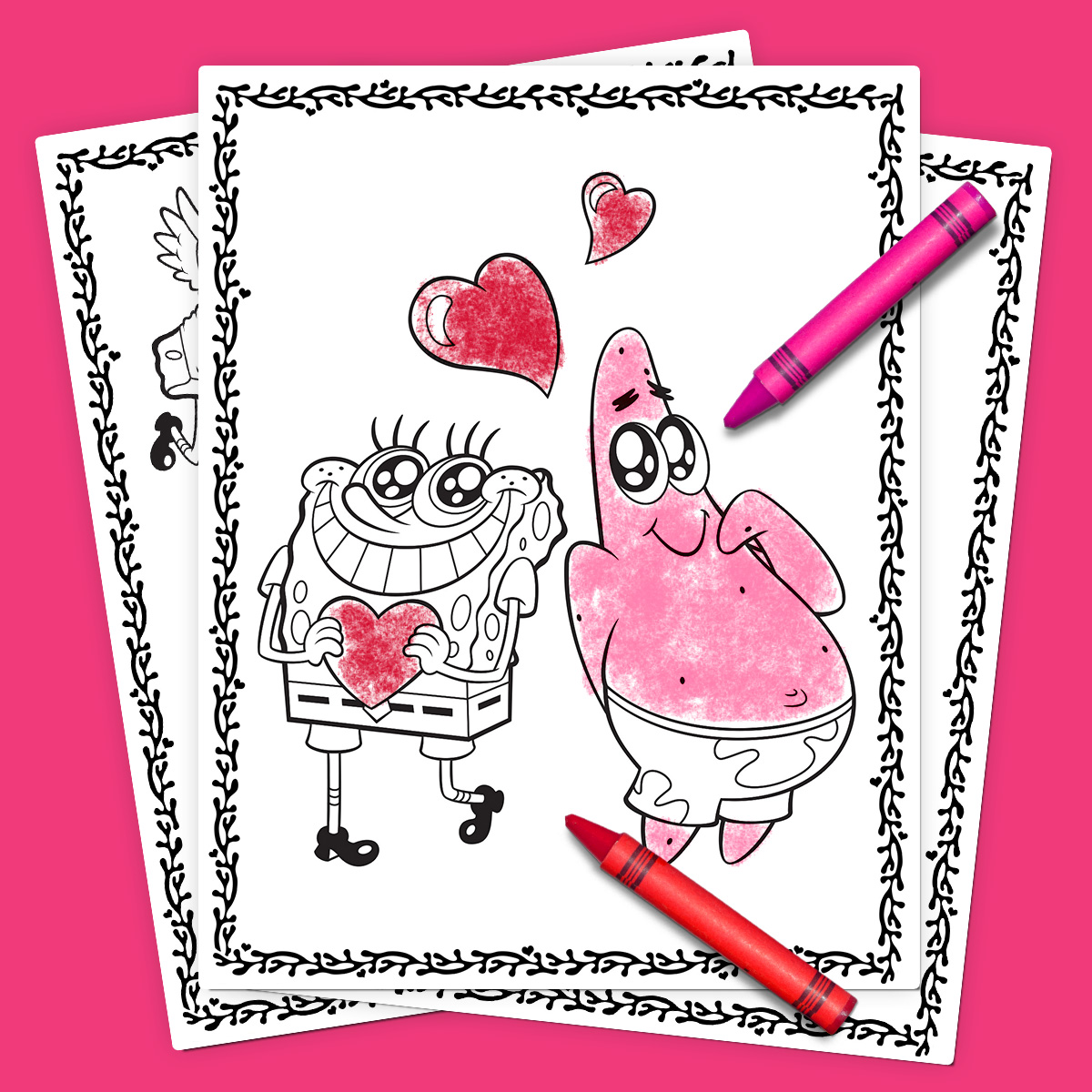SpongeBob Valentine’s Day Coloring Pack
