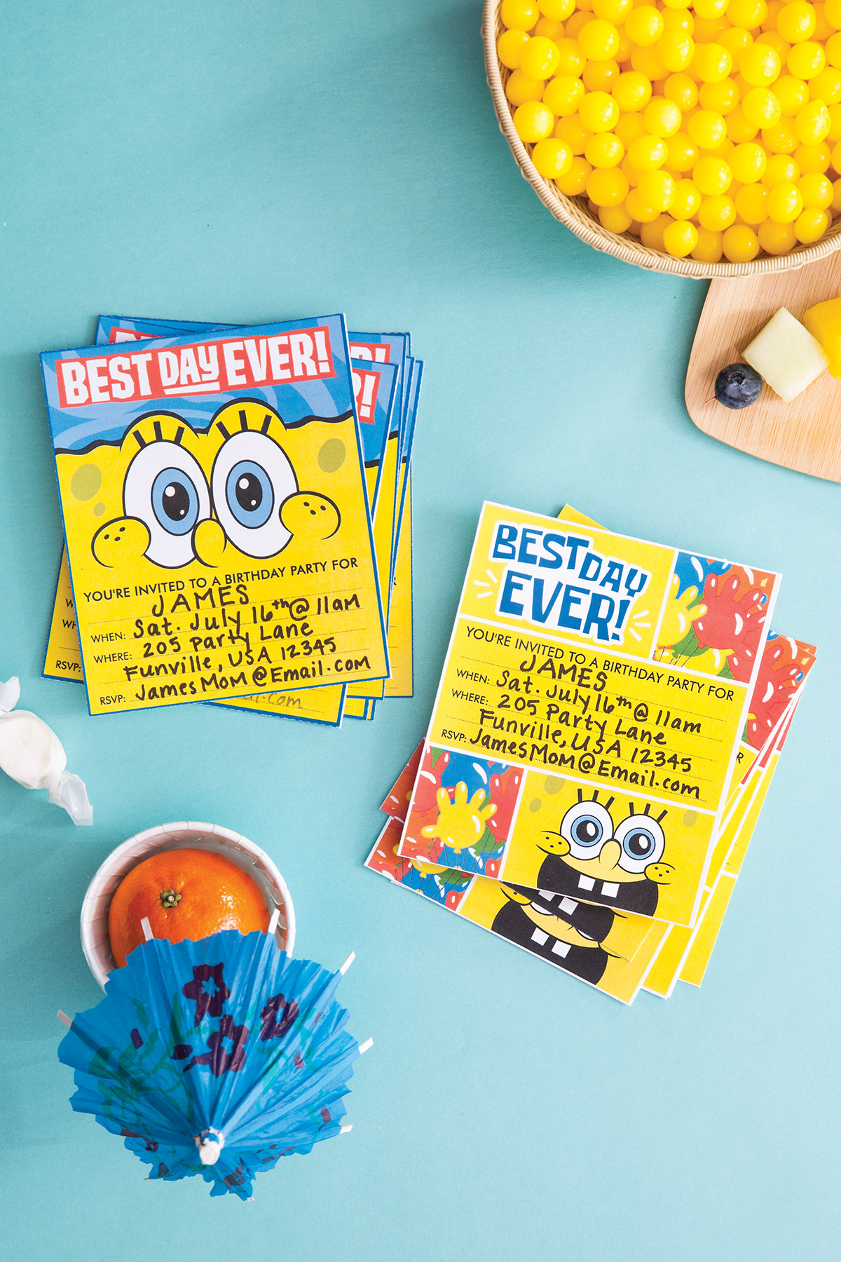 SpongeBob “Best Day Ever!” Party Invitations