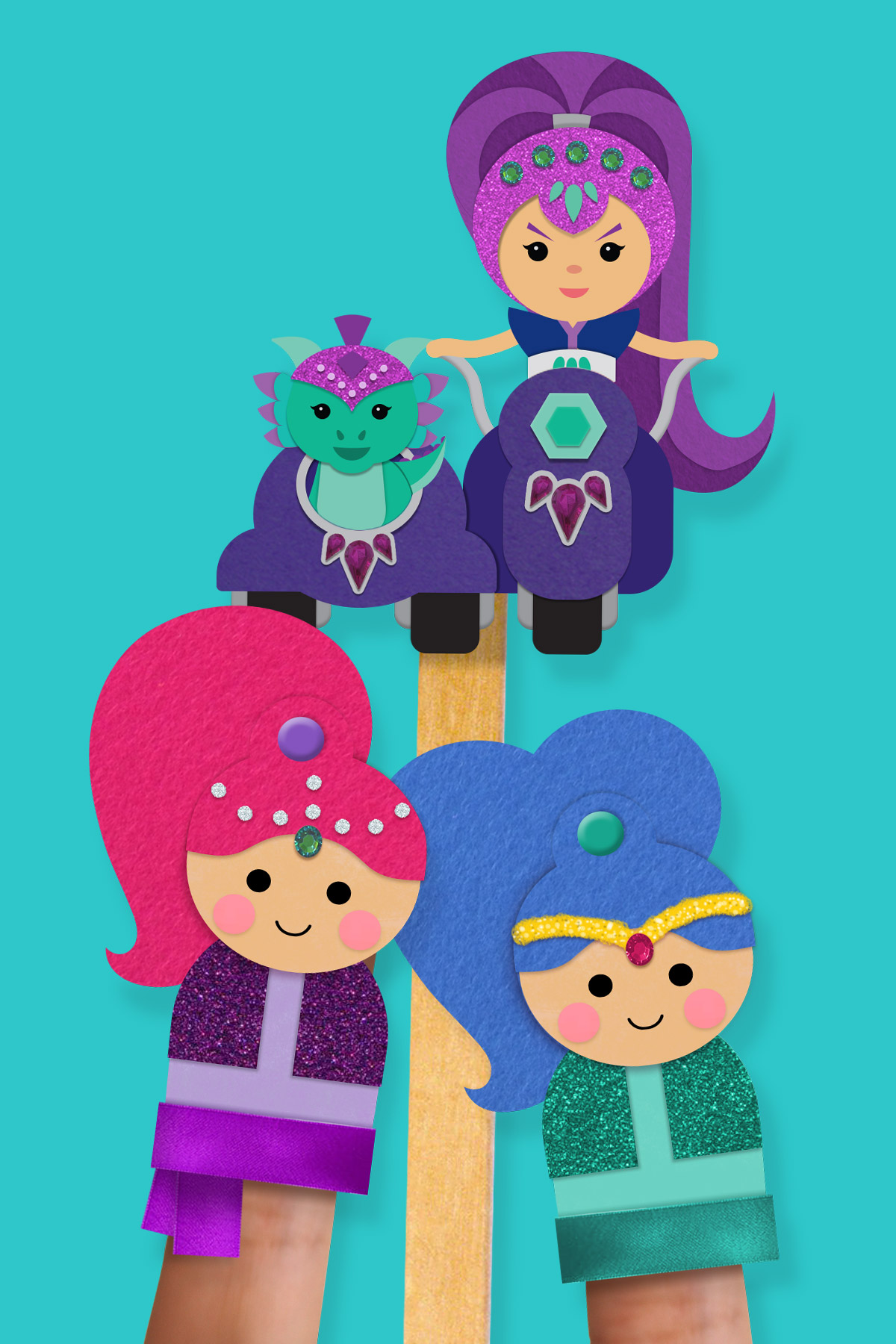 Shimmer and Shine “Pinkie Pals” Finger Puppets