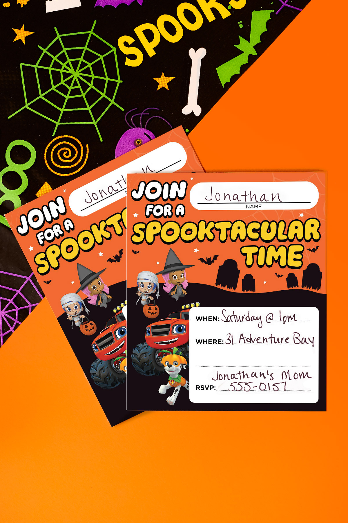 Nick Jr. Halloween Party Invitations