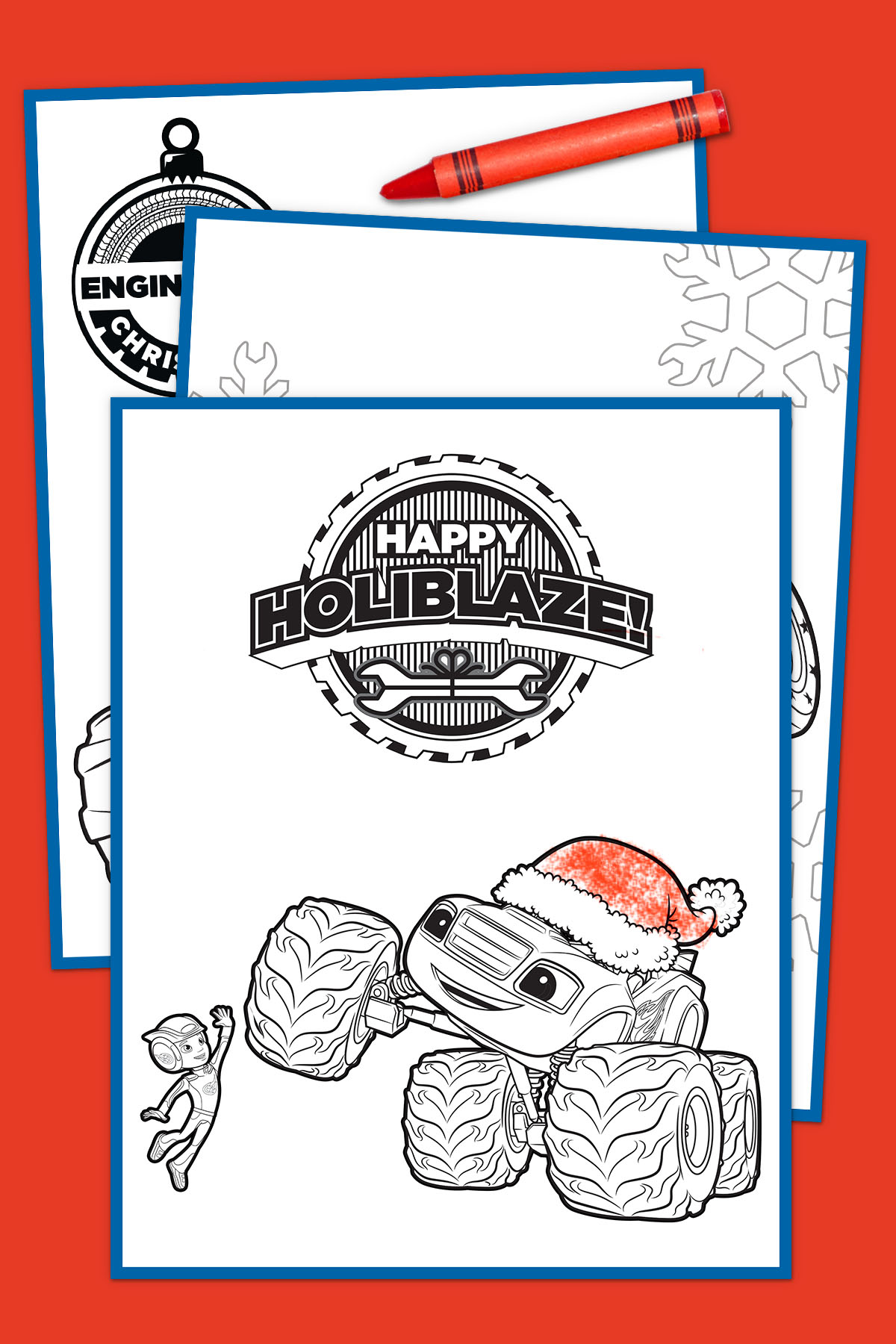Blaze and the Monster Machines Holiday Coloring Pack