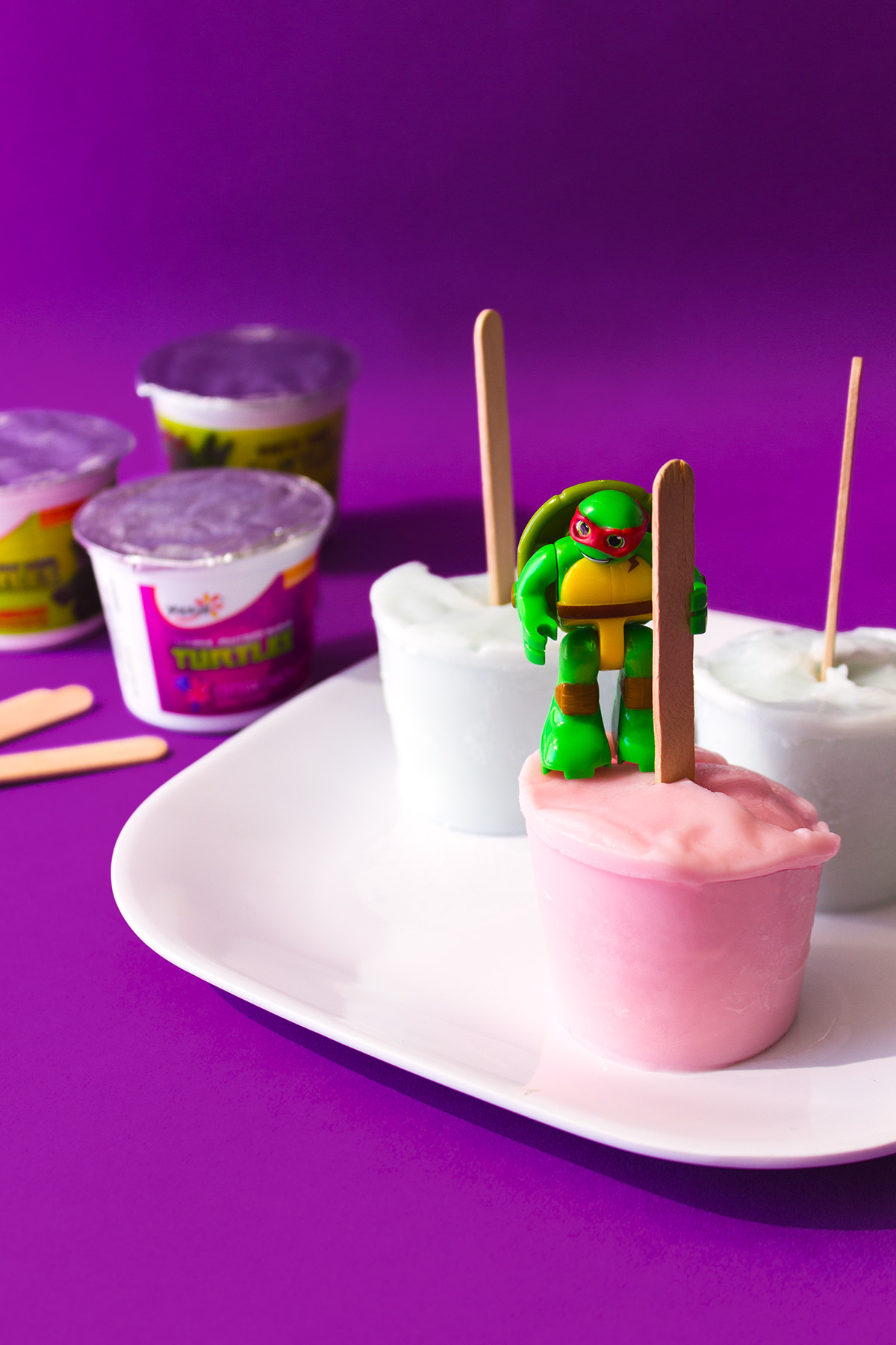 TMNT and SpongeBob Frozen Yogurt Pops