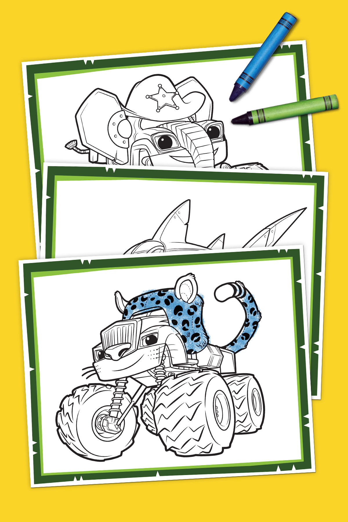 Blaze Wild Wheels Coloring Pack