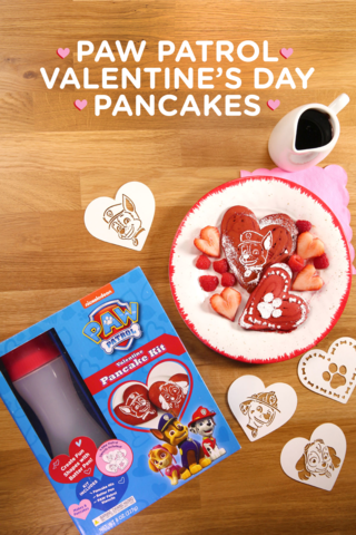 PAW Patrol Valentine’s Day Pancakes