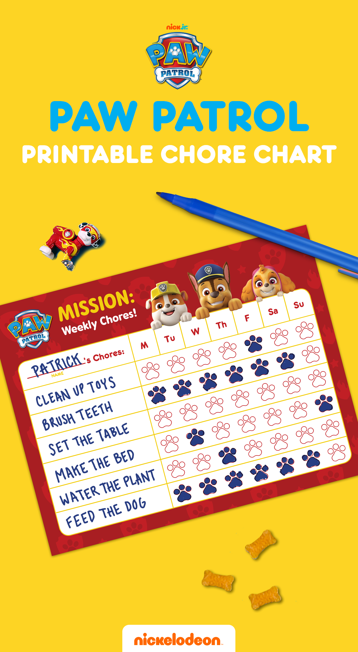 PAW Patrol Chore Chart