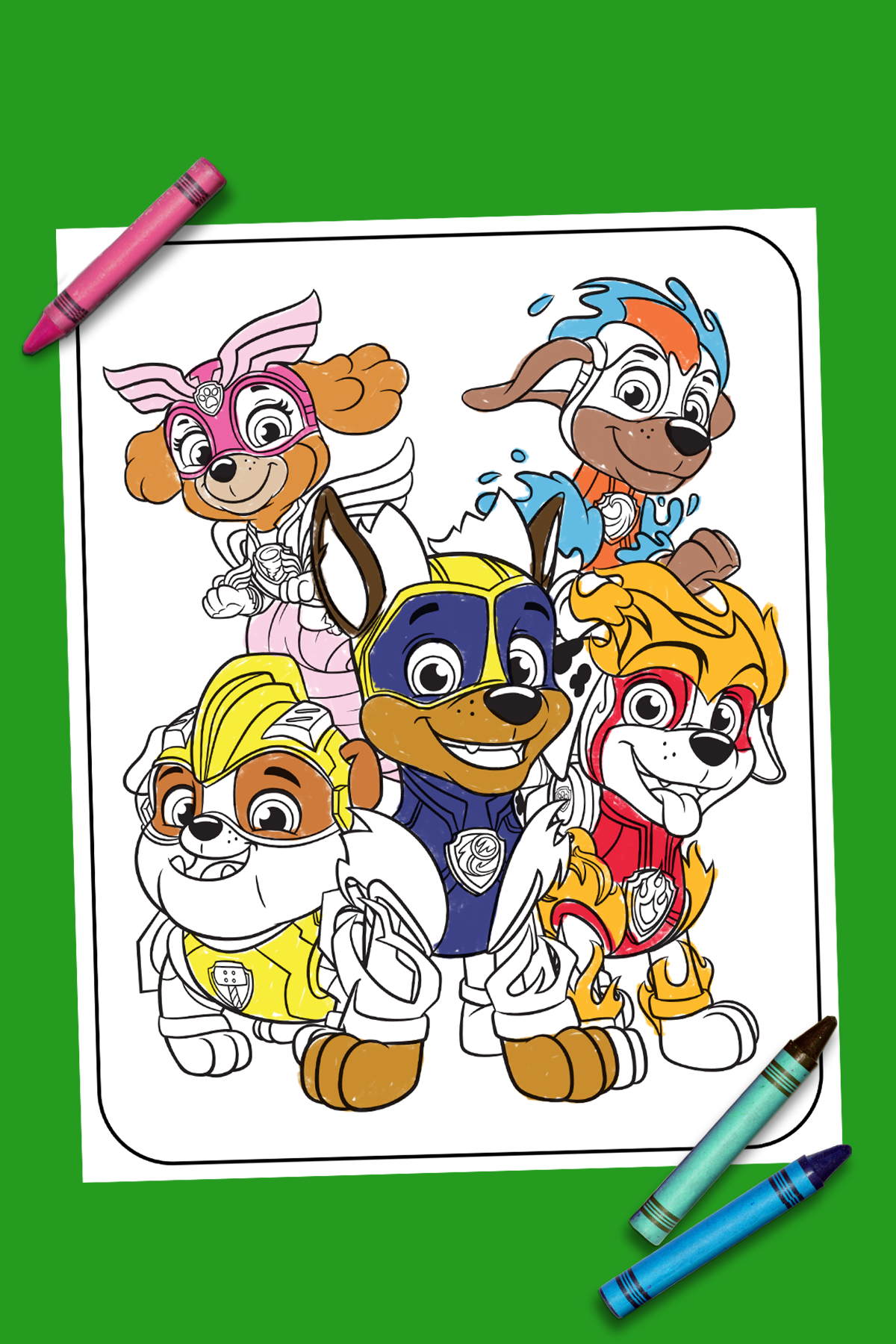 PAW Patrol Mighty Pups Coloring Page