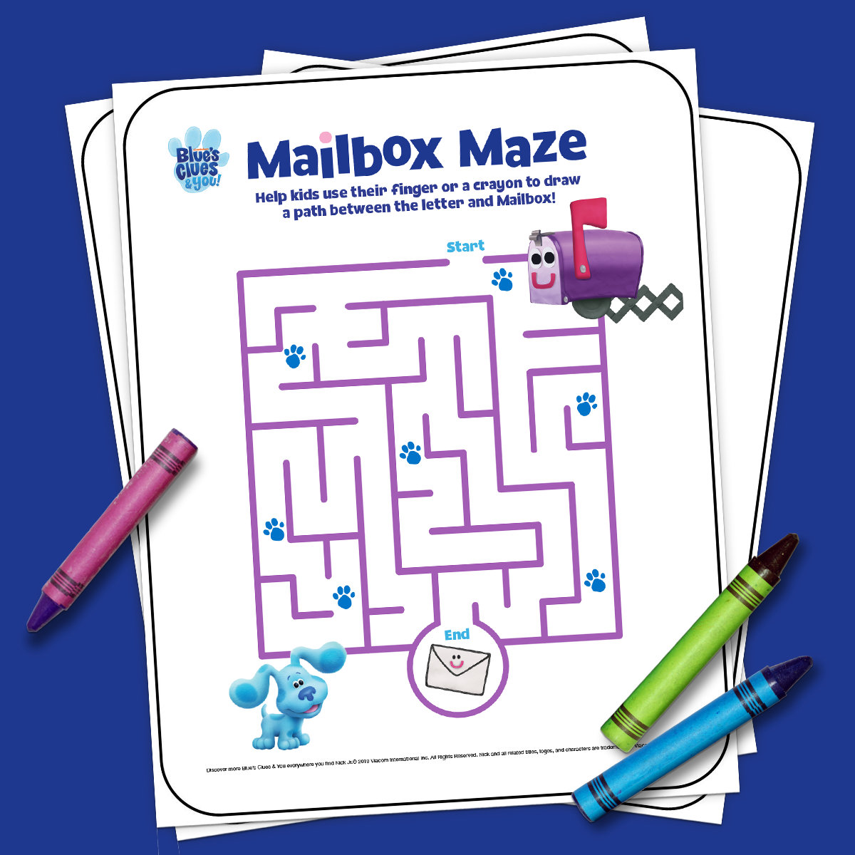 Blue’s Clues & You Printable Maze