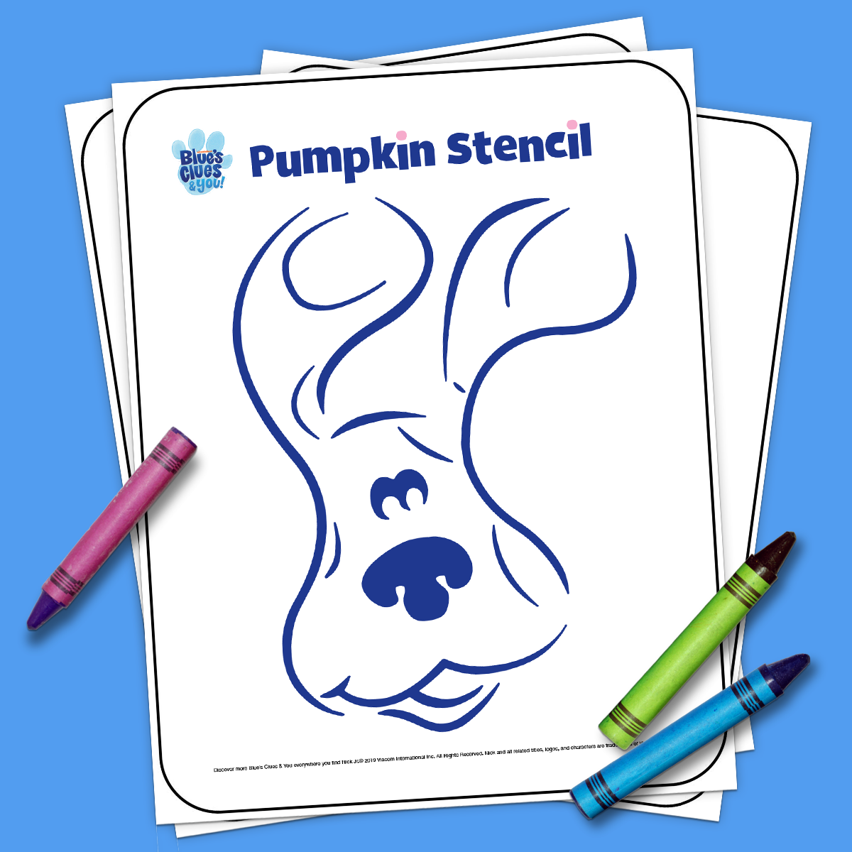 Blue’s Clues & You Printable Stencil