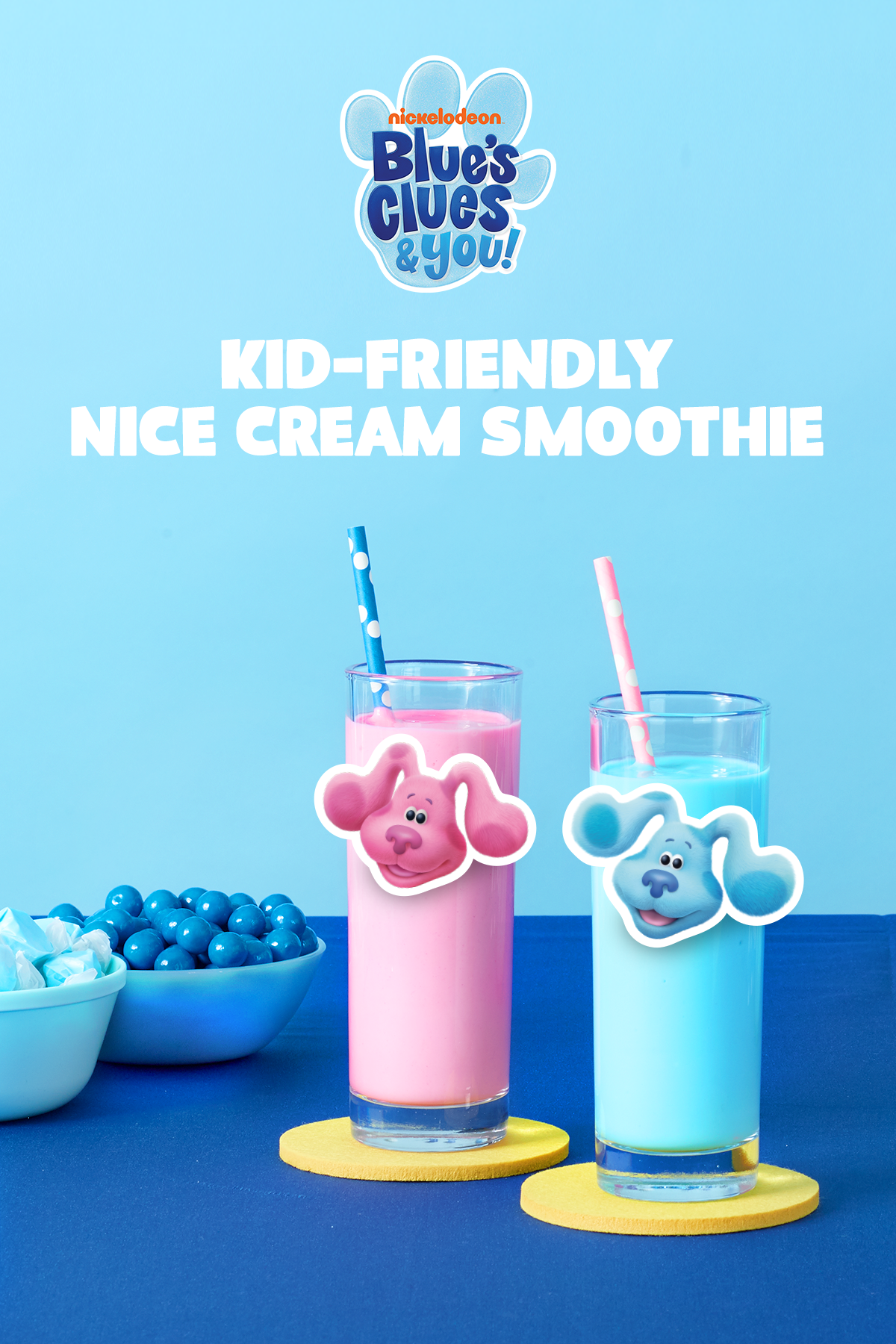 Blue & Magenta “Nice Cream” Smoothies