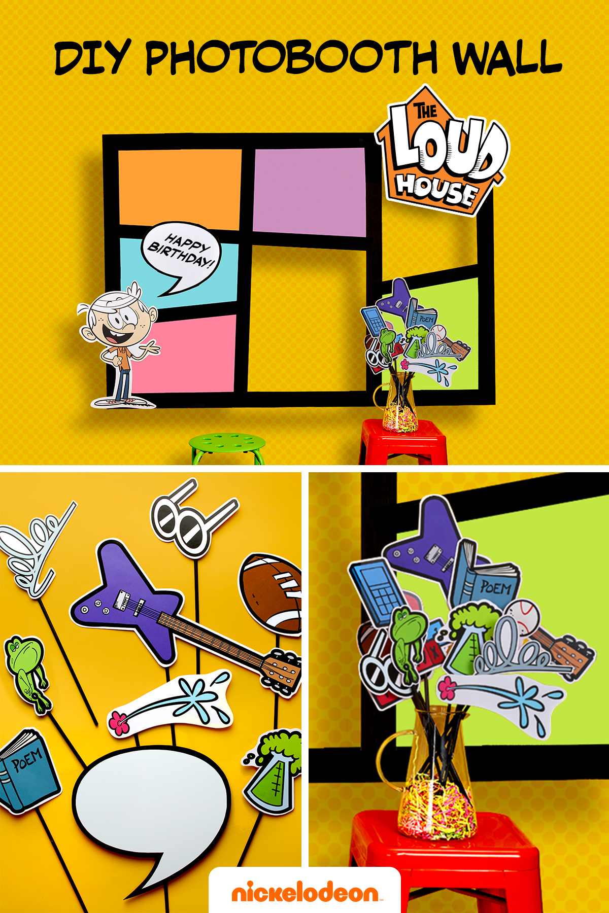 Loud House Photobooth Wall with Props